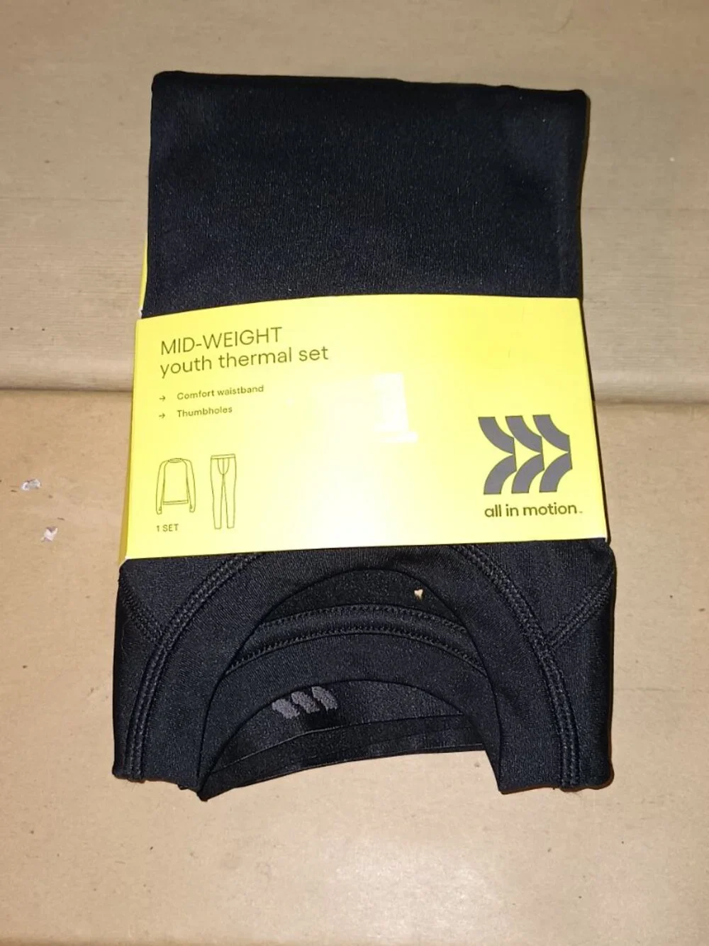 NEW Boys' 2pk Thermal Underwear Set - All In Motion™ Black Medium 8